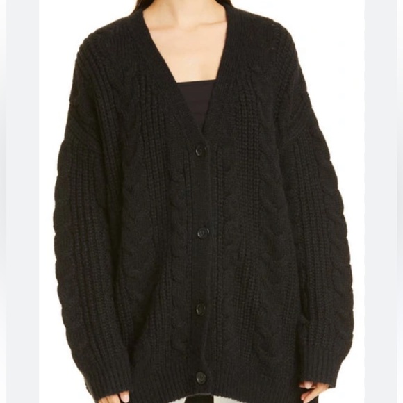 Jenni Kayne Sweaters - Jenni Kayne Wool & Alpaca Cocoon Cardigan In Black
